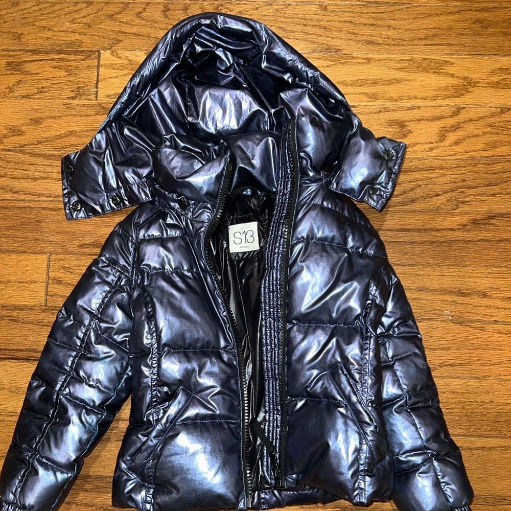 S13 Girls Mogul Down Puffer, Space, Size 4